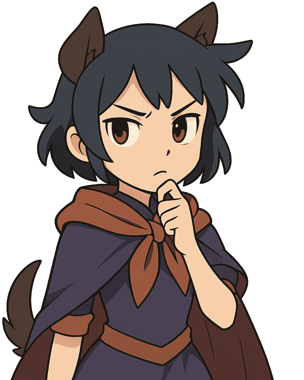 Cute anime mascot character